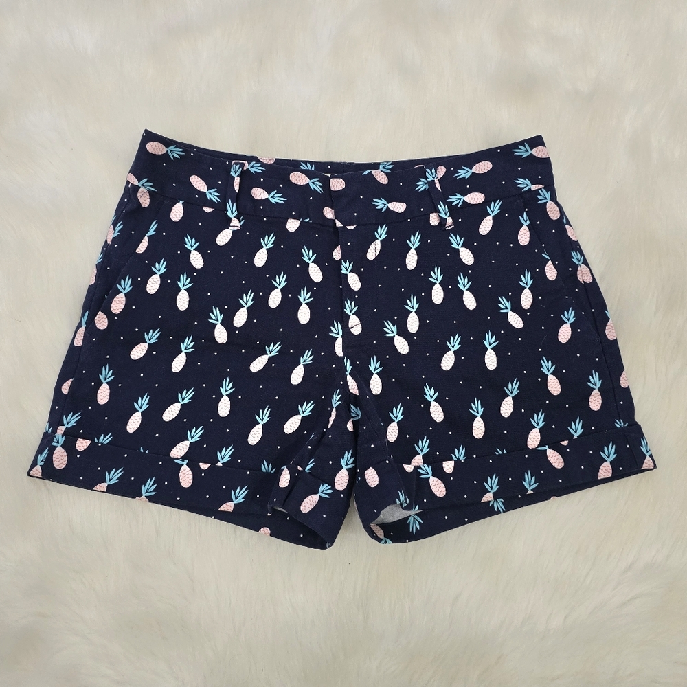 Maison Jules Pineapple Print Maddie Everyday Short